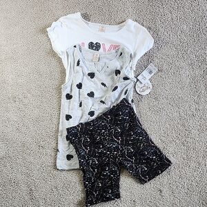 Kids 3 Piece Set with Heart and Star Patterns